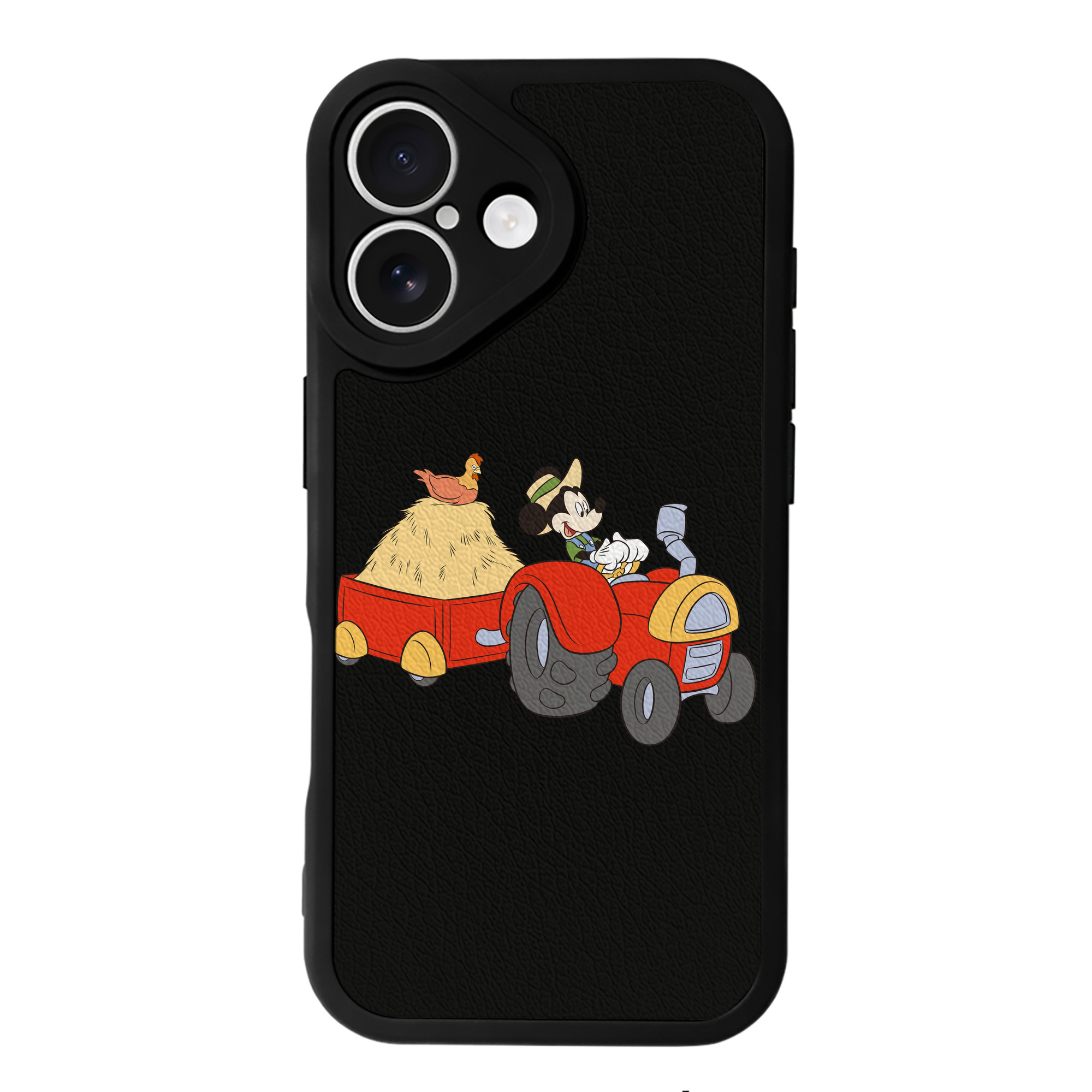 （画像用） ミッキーマウス Mickey Mouse 【iPhone 16シリーズ対応】シリコンスマホケース（レザー調） 材質：シリコン